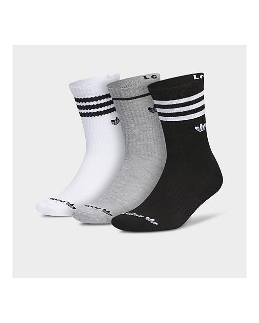 Adidas Originals Roller 3 Crew Socks 3-Pack Black/White/Grey/White Medium
