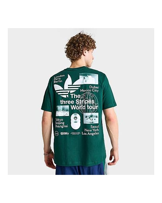 Adidas Originals World Tour Graphic T-Shirt Collegiate Small 100 Cotton