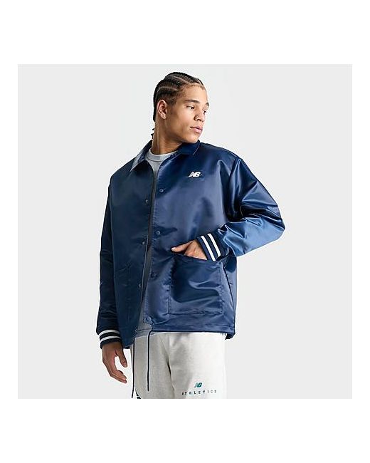 New Balance Sportswears Greatest Hits Coaches Jacket Blue/Navy Medium 100 Polyester/Satin/Twill