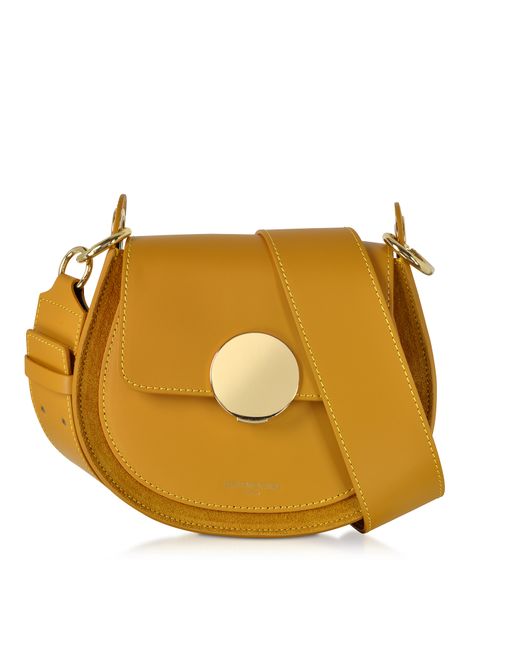 Le Parmentier Designer Handbags Yucca Suede and Leather Shoulder Bag