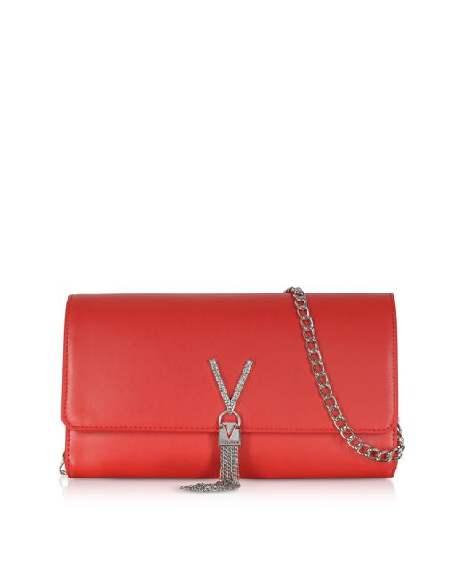 Valentino Bags by Mario Valentino Designer Handbags Ranma V Clutch w/Chain Strap
