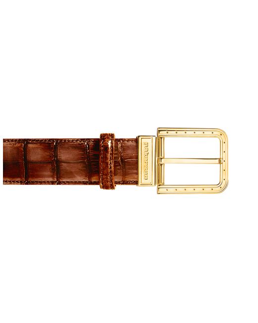 Pakerson Designer Belts Wood Italian Leather Belt w Gold