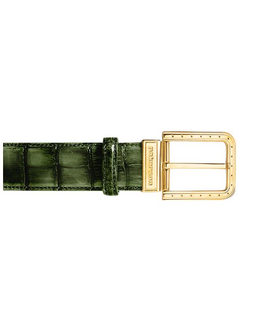 Pakerson Designer Belts Turtle Italian Leather Belt w Gold