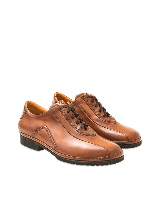 Pakerson Designer Shoes Italian Hand Made Calf Leather Lace-up