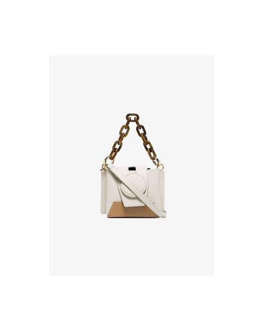 Yuzefi Designer Handbags Cream Daria Bucket Bag