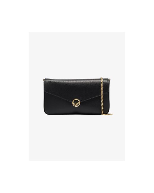 Fendi Designer Handbags logo leather shoulder bag
