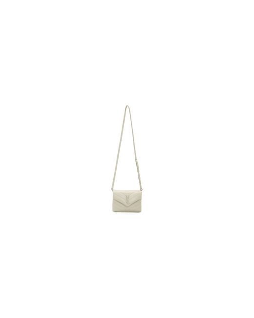 Saint Laurent Designer Handbags White Toy Loulou Bag