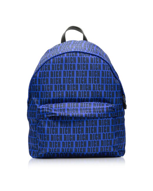 John Richmond Designer Bags William Black Nylon Backpack