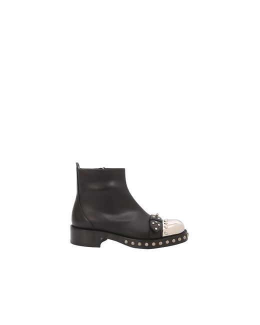 Alexander McQueen Designer Shoes Leather Hobnail Studs Boots