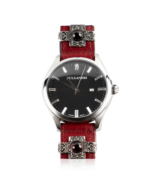 Bulganeri Designer Watches Lipari Black Dial Stainless Steel Watch