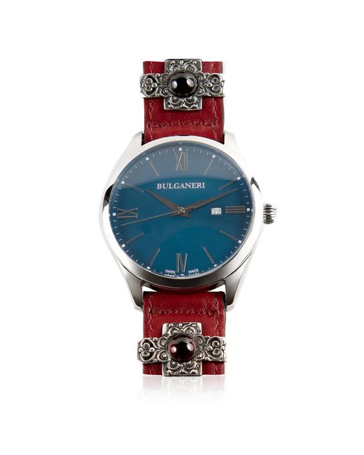 Bulganeri Designer Watches Panarea Blue Dial Stainless Steel Watch