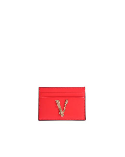Versace Designer Wallets Card Holder With Virtus Logo