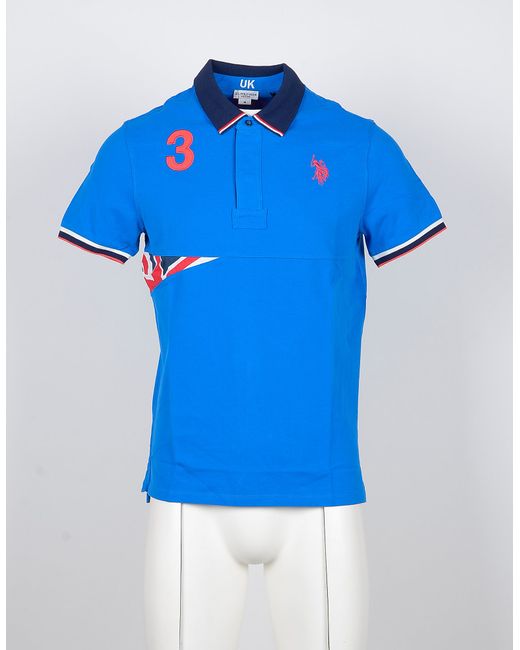 U.S. Polo Assn. U.S. Polo Assn. Designer Shirts Bluette Cotton Shirt w/UK Flag