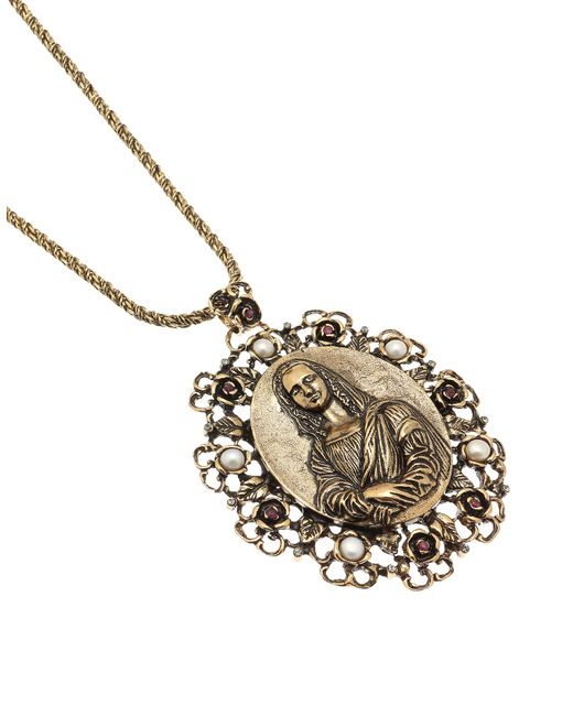 Alcozer & J Designer Necklaces Brass Gioconda Necklace