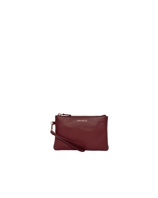 Coccinelle Designer Handbags Red Mini New Best Soft Wristlet Clutch