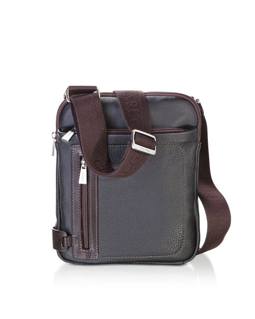 Chiarugi Designer Bags Genuine Leather Crossbody Bag w/Canvas Strap