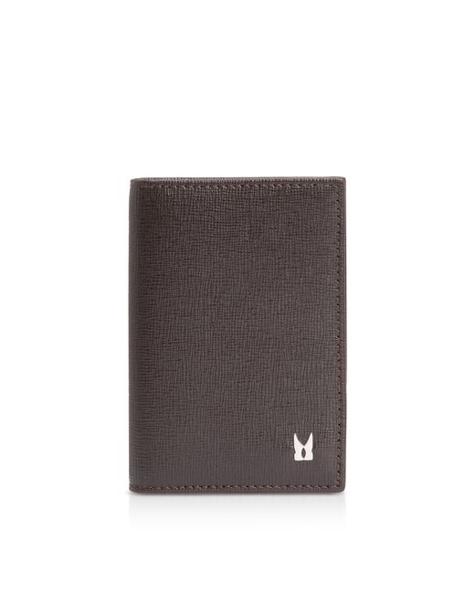 Moreschi Designer Bags Printed Leather Vertical Card Holder