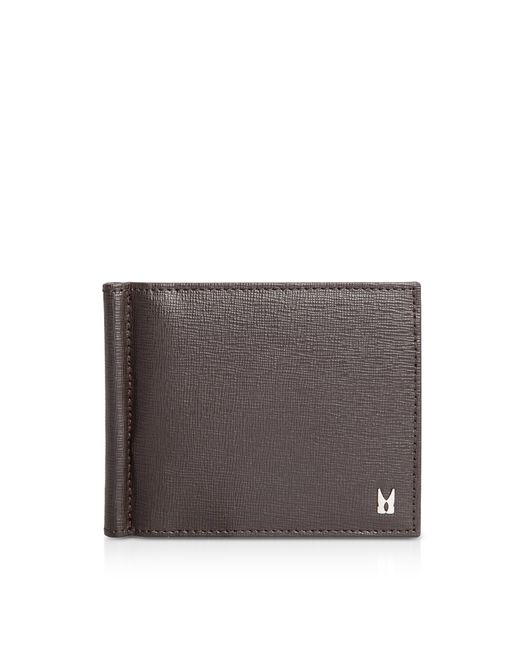 Moreschi Designer Bags Printed Saffiano Calfskin Wallet W/Money Clip