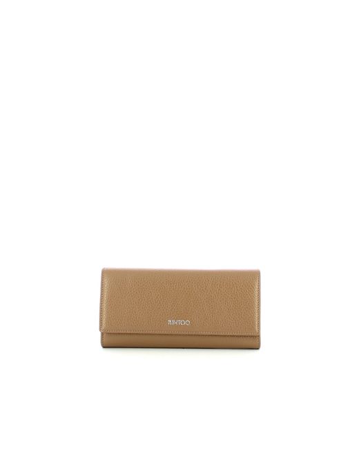 Iuntoo Designer Wallets Beige Leather Bifold Large Armonia Wallet