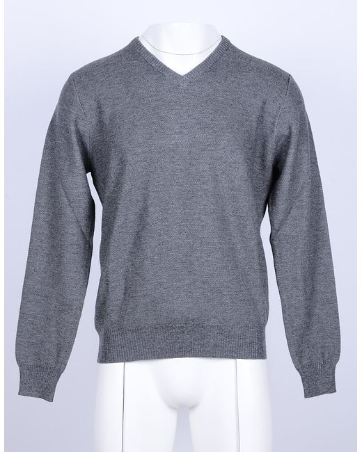 Cashmere Company Designer Knitwear Cashmere and Wool Blend V-Neck Sweater
