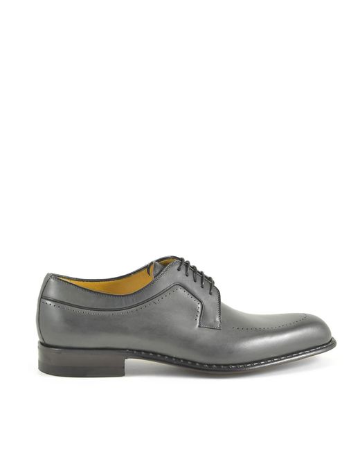 a. testoni Designer Shoes Anthracite Leather Derby