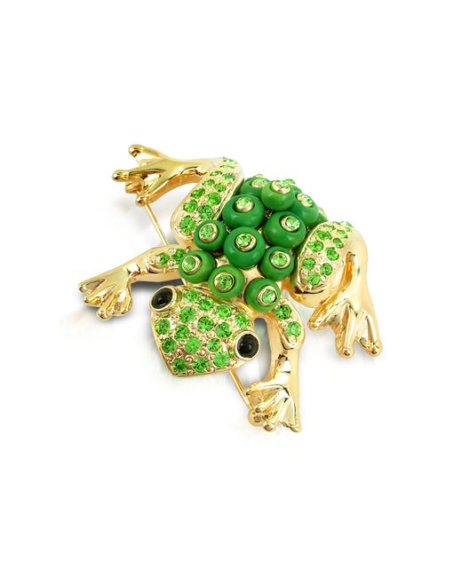 AZ Collection Designer Brooches Pins Frog Brooch