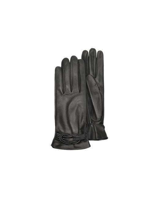 Forzieri Womens Leather Gloves w/ Knot