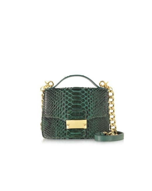 Ghibli Emerald Python Leather Shoulder Bag