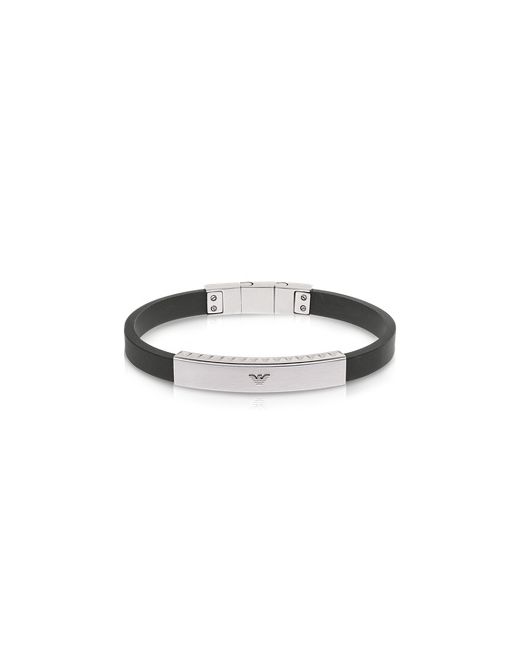 Emporio Armani Stainless Steel and Rubber Mens Bracelet