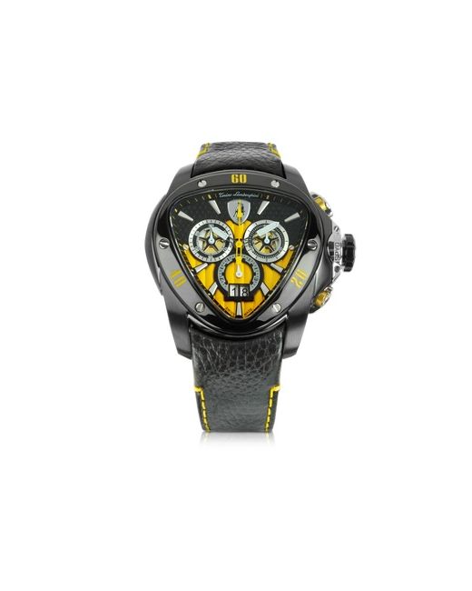Tonino Lamborghini Stainless Steel Spyder Chronograph Watch w/Yellow Dial