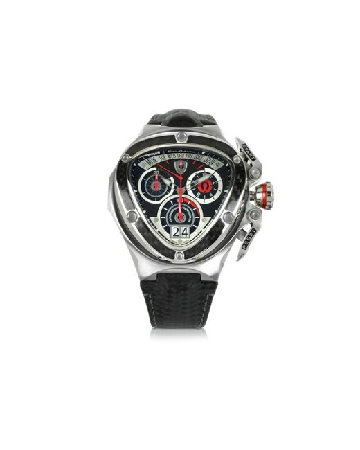 Tonino Lamborghini and Silver Stainless Steel Spyder Chronograph Watch