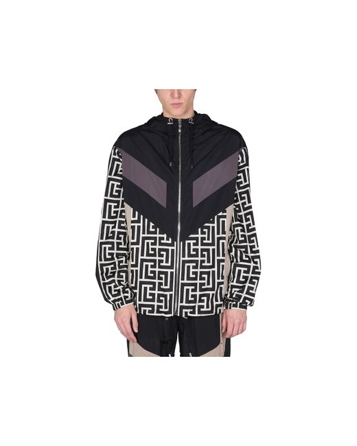 Balmain Manteaux Vestes Jacket With Maxi Monogram Logo Print