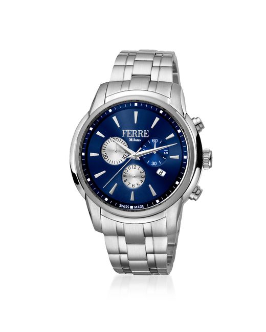 Ferre' Milano Montres Homme Dial Stainless Steel Quartz Watch