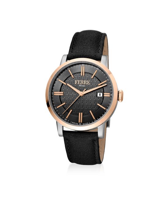 Ferre' Milano Montres Homme Dial Rose Gold-Tone Stainless Steel Watch