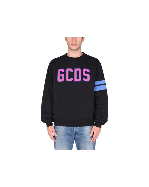 Gcds Sweat-shirts Logo Embroidered Cotton Sweatshirt