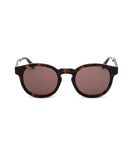 Gucci Lunettes de soleil Havana Round Frame Sunglasses