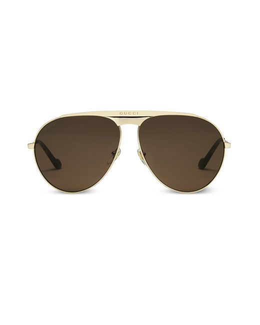 Gucci Lunettes de soleil Metal Frame Aviator Sunglasses