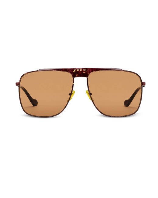 Gucci Lunettes de soleil Metal Frame Aviator Sunglasses