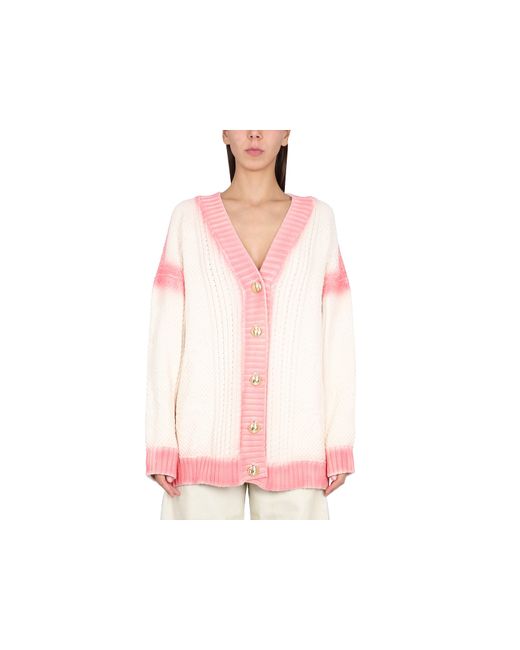 Palm Angels Pulls Patent Leather Effect Palm Cardigan