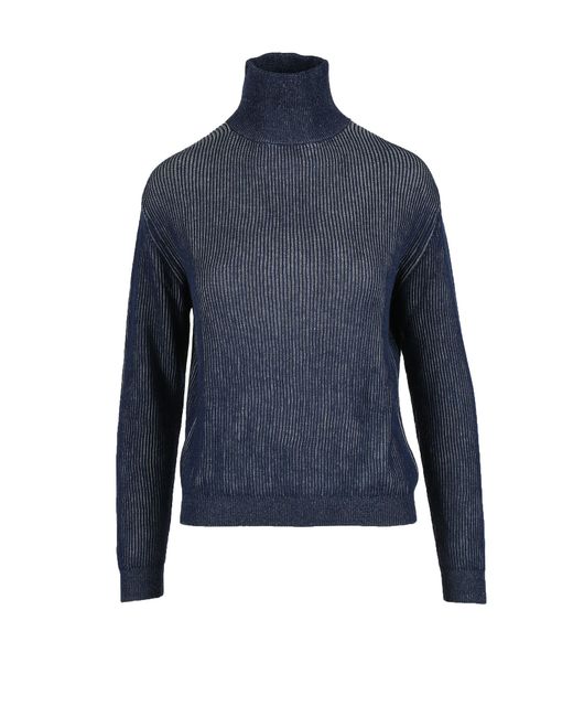 Ballantyne Pulls Blue Gray Sweater