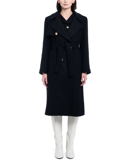 Manuela Conti Vestes Manteaux Wool Blend Double-breasted Trench Coat