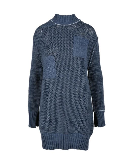 Mm6 Maison Margiela Pulls Blue Sweater