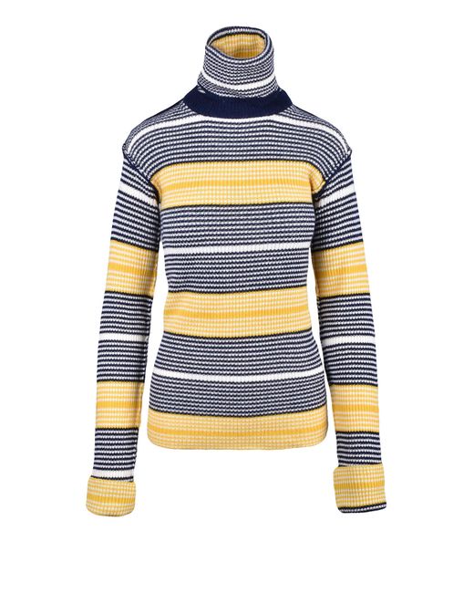 Sportmax Pulls Blue Yellow Sweater