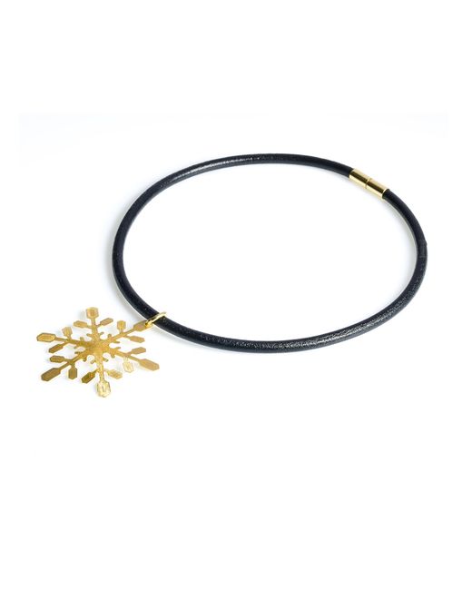 Stefano Patriarchi Colliers Snow Etched Golden Necklace