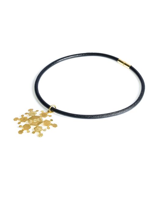 Stefano Patriarchi Colliers Frost Etched Golden Necklace