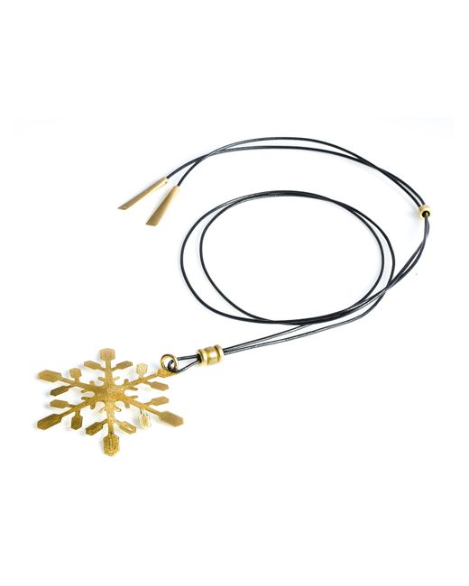 Stefano Patriarchi Colliers Snow Etched Golden Long Necklace