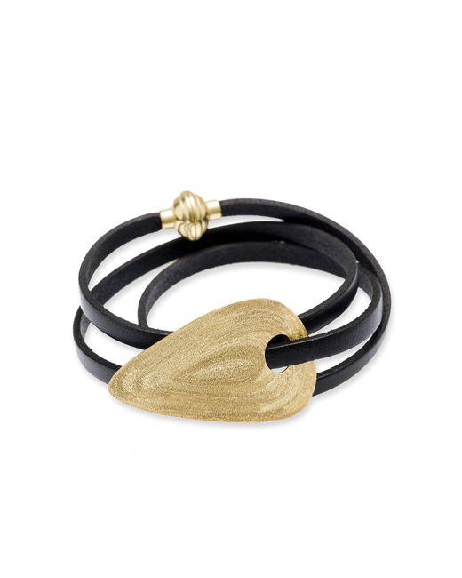 Stefano Patriarchi Bracelets Etched Golden Wrap Bracelet