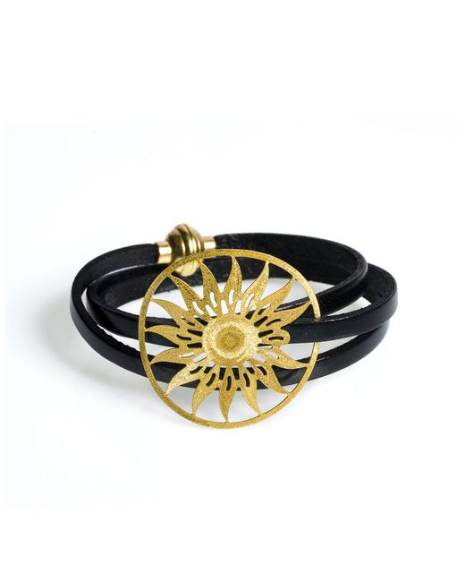 Stefano Patriarchi Bracelets Sun Etched Golden Wrap Bracelet