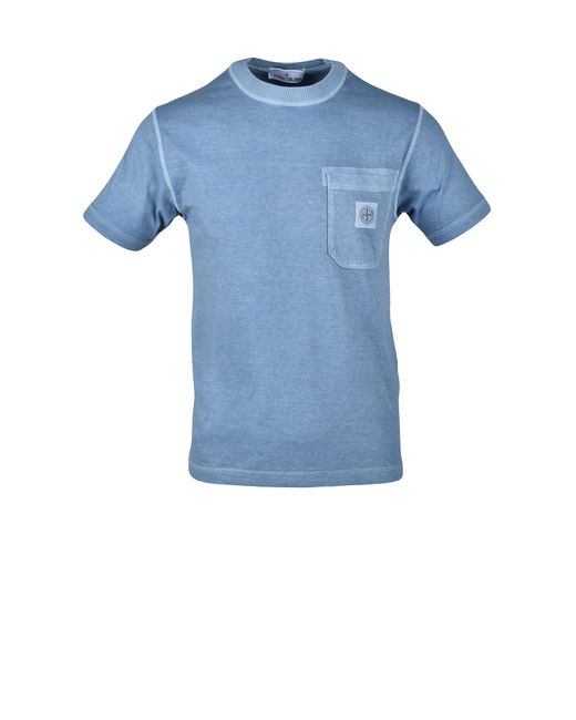 Stone Island T-Shirts Light Blue T-Shirt