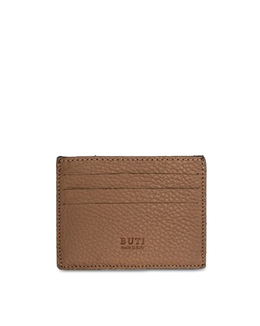 Buti Portefeuilles Embossed Leather Card Holder